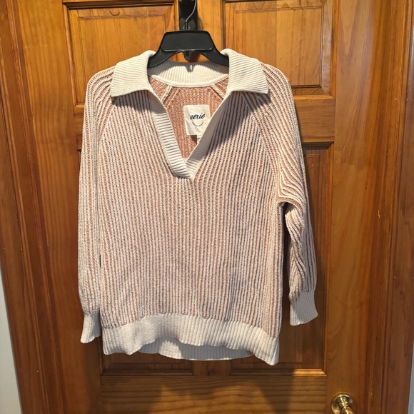 Aerie Sugar Rush Chenille Sweater in Beach Dune XS NWT - Picture 2 of 8